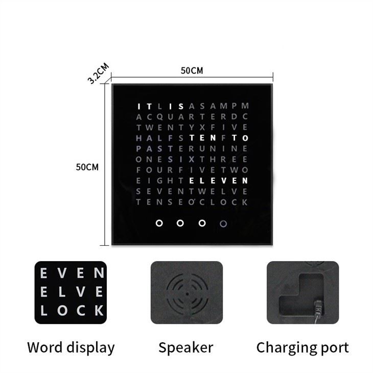 digital electronic word clock